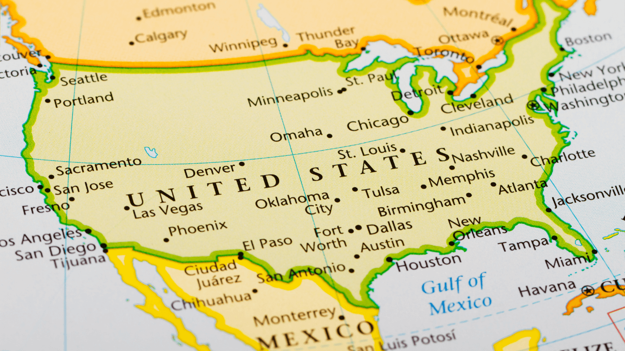 United States on the map | Scott Legal, P.C. United States on the map