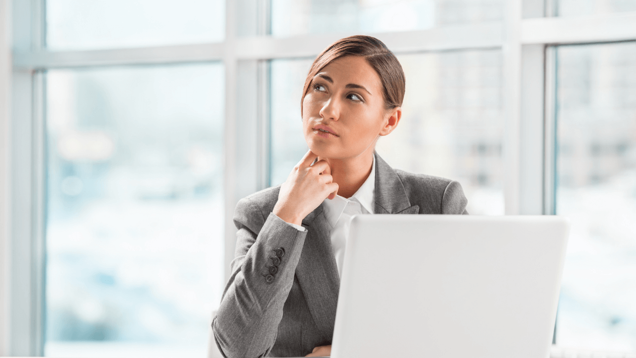 Business woman considering her options | Scott Legal, P.C. Business woman considering her options