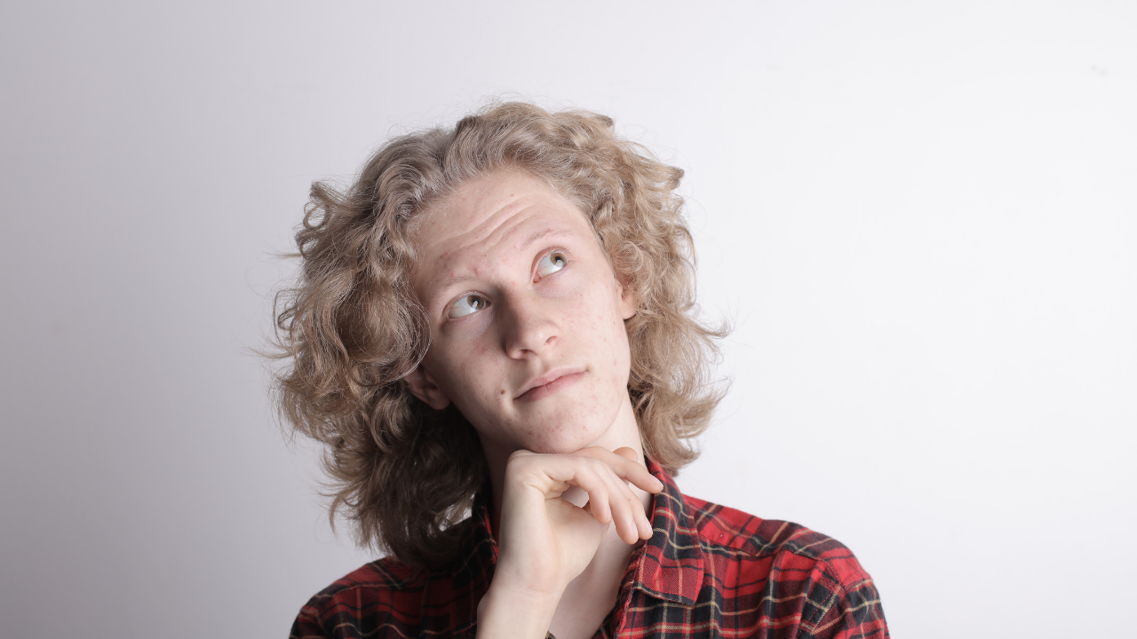 A man pondering a question