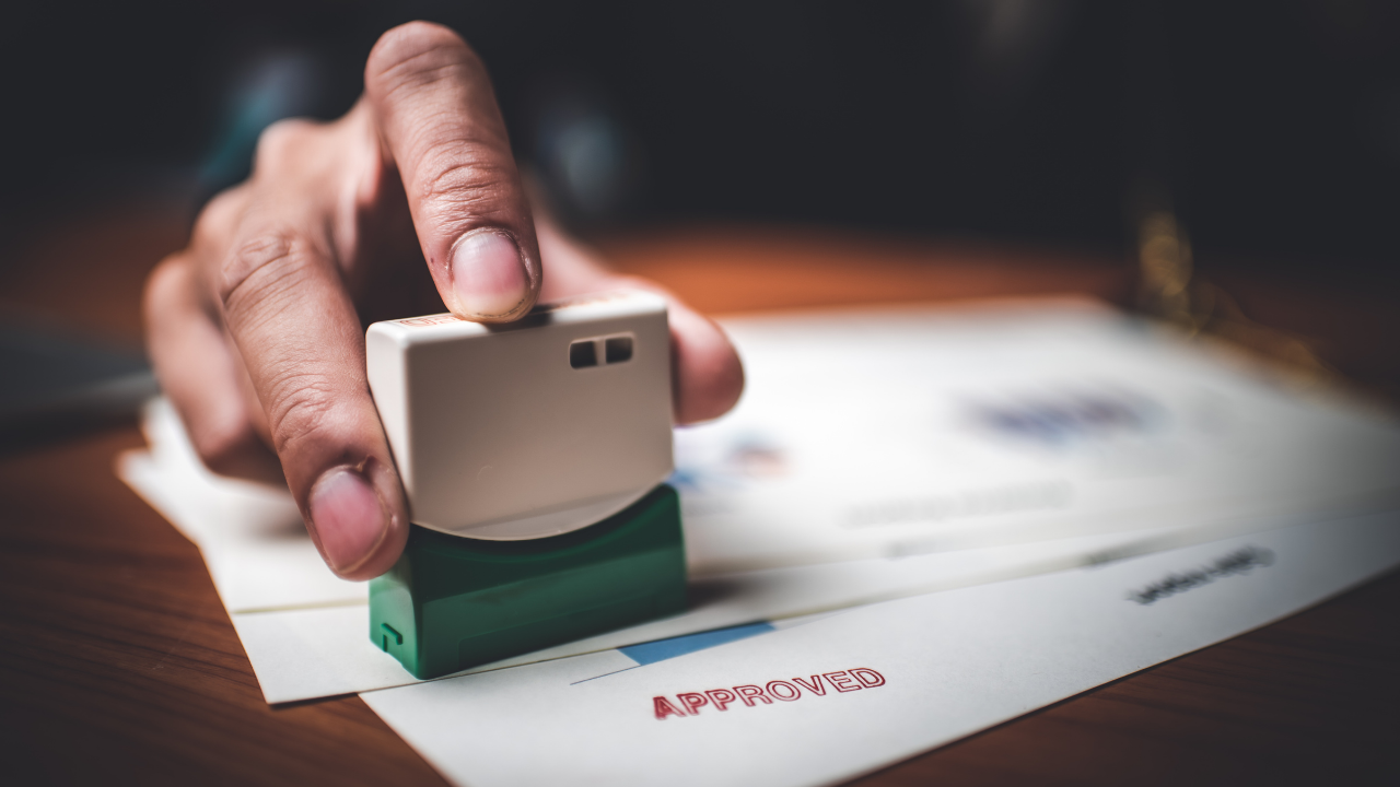 Approved Stamp on paper | Scott Legal, P.C. Approved Stamp on paper
