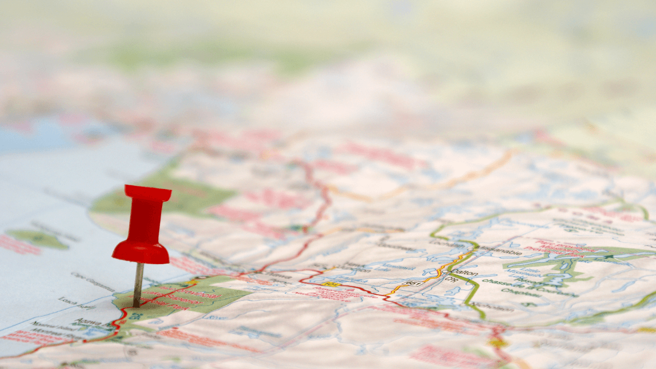 a point marked on a map with a pin | Scott Legal, P.C. a point marked on a map with a pin