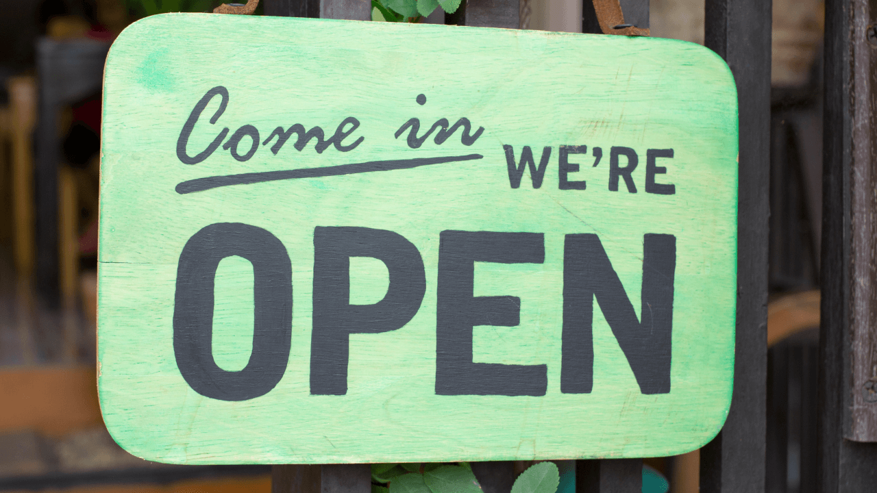 Come in we're open sign | Scott Legal, P.C. Come in we're open sign