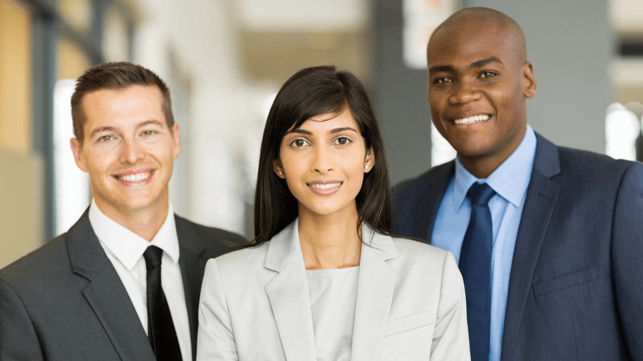 3 entrepreneurs smiling in their business attire | Scott Legal, P.C. 3 entrepreneurs smiling in their business attire