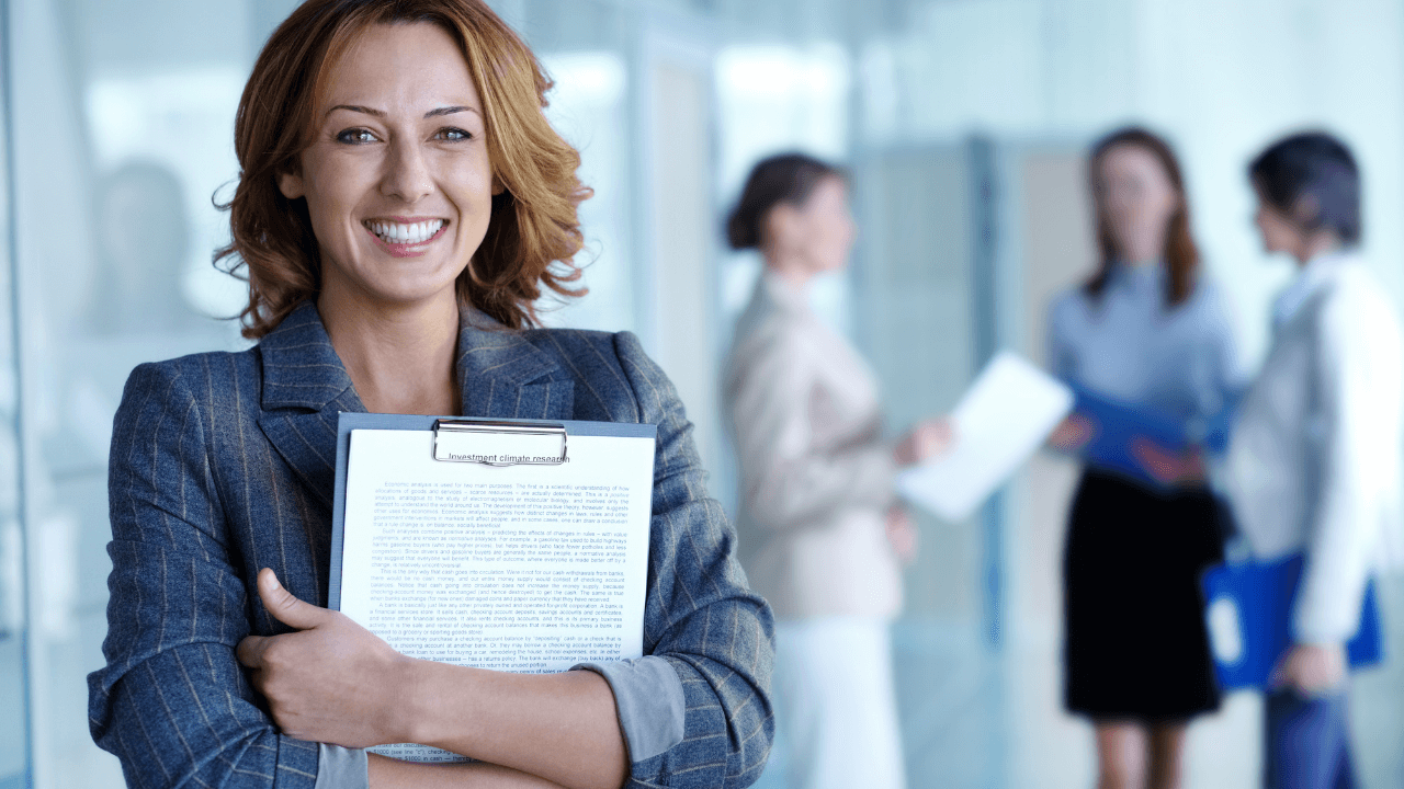 Smiling woman after an interview | Scott Legal, P.C. Smiling woman after an interview