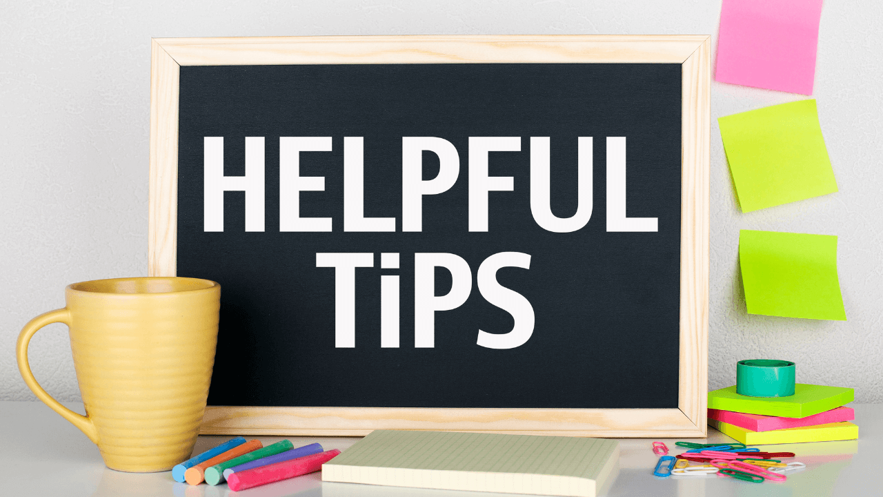 Helpful tips | Scott Legal, P.C. "helpful tips" written on a chalk board