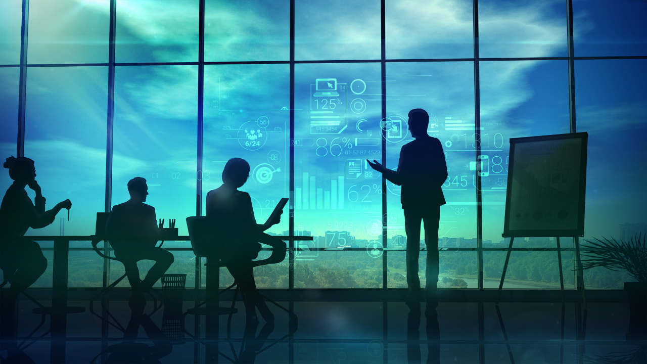 Human resourcees conducting a meeting in front of a meeting board | Scott Legal, P.C. Human resourcees conducting a meeting in front of a meeting board