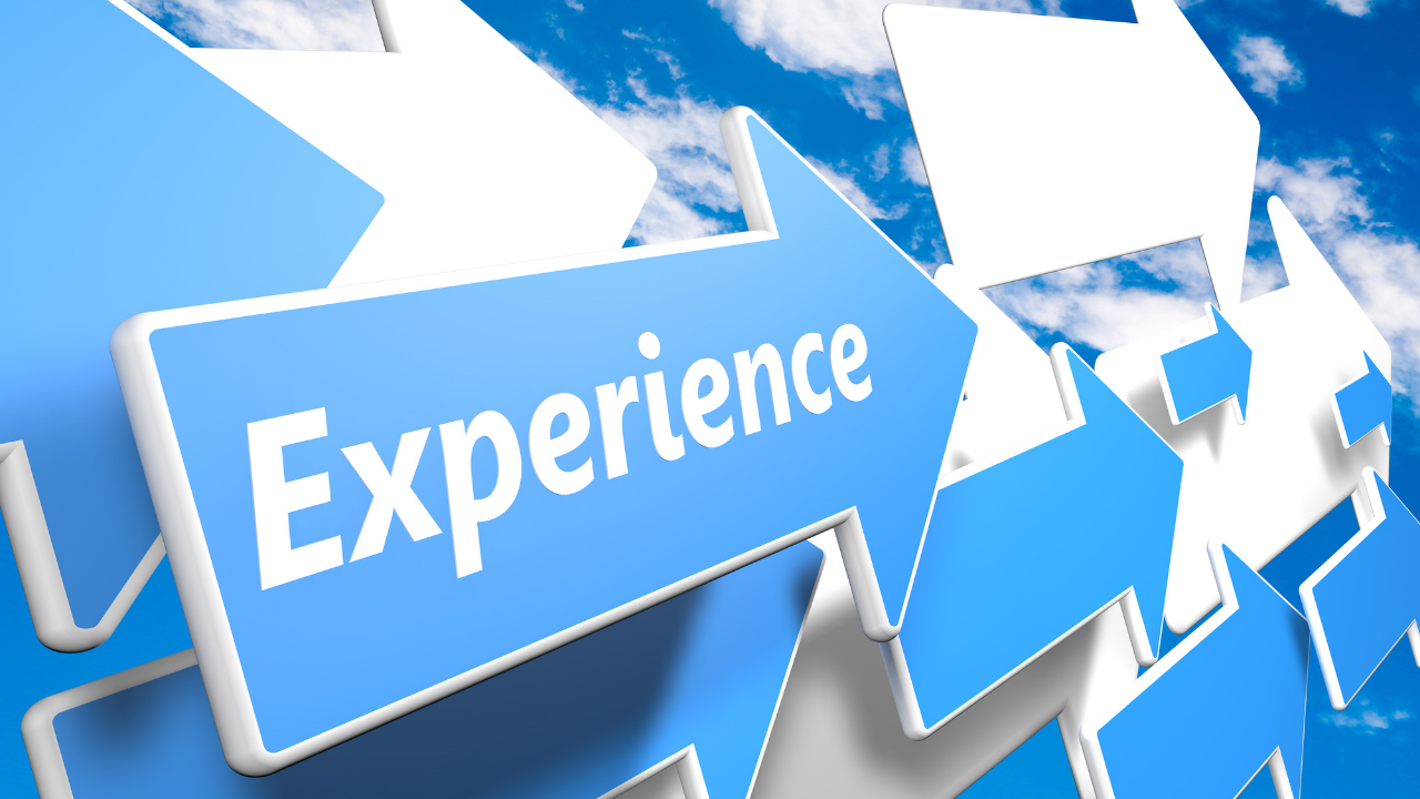 A blue sign that says "experience" | Scott Legal, P.C. A blue sign that says "experience"