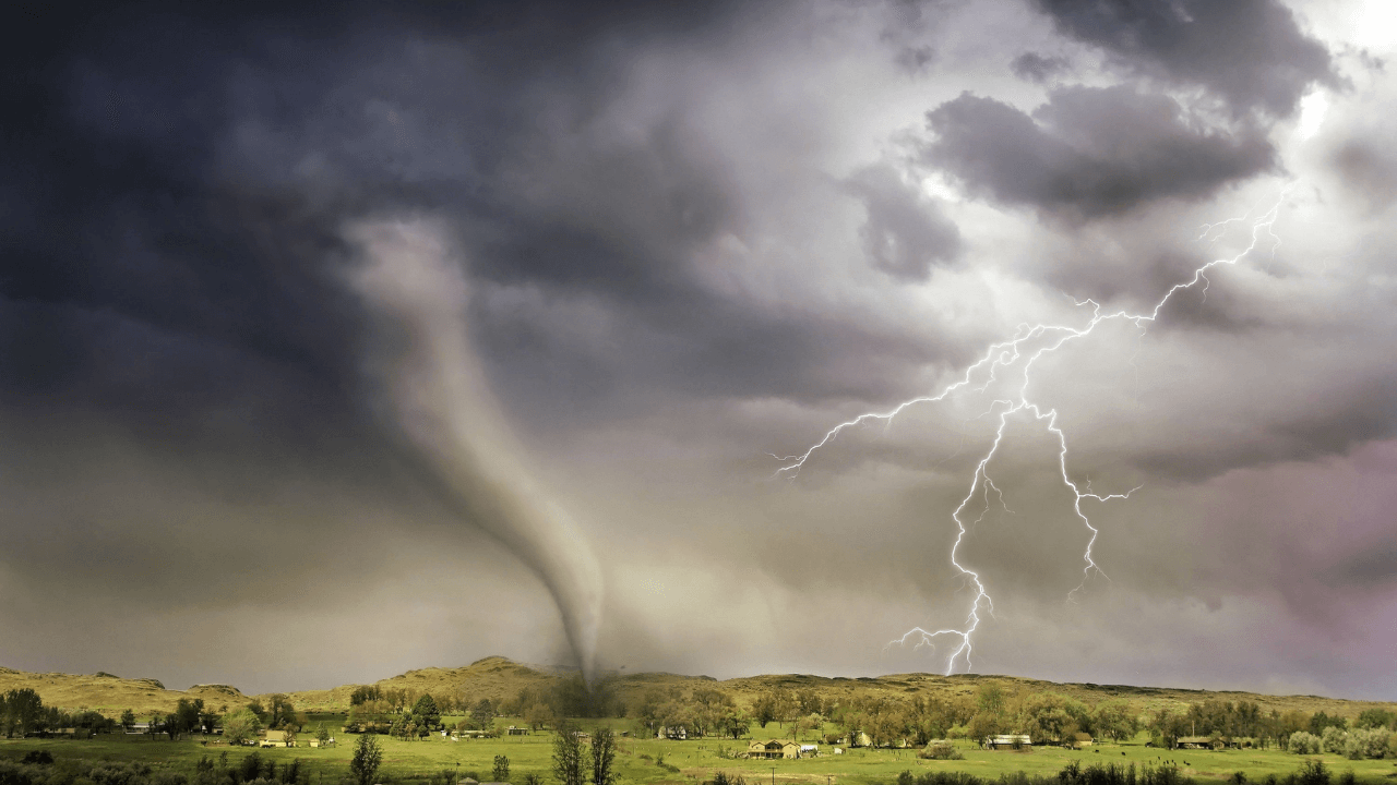A tornado passing over farm land | Scott Legal, P.C. A tornado passing over farm land