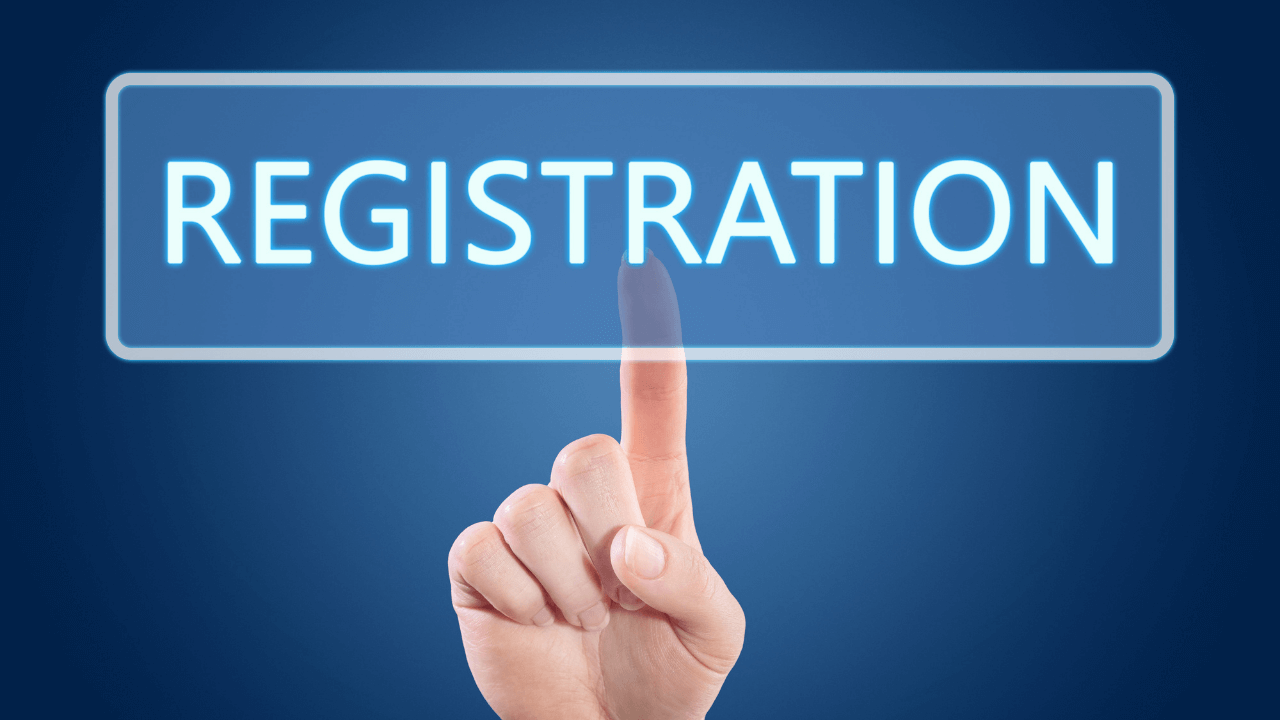 a man clicking on a button that says "registration" | Scott Legal, P.C. a man clicking on a button that says "registration"