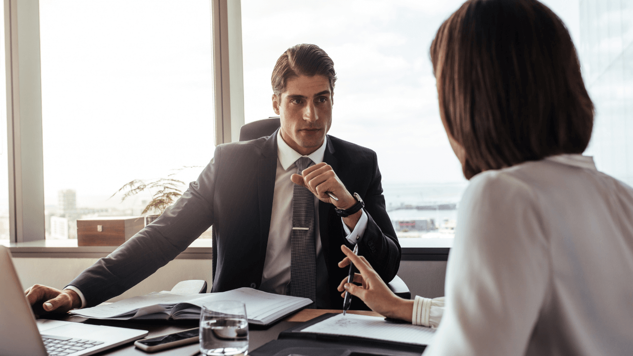 Two attorneys speaking with each other | Scott Legal, P.C. Two attorneys speaking with each other