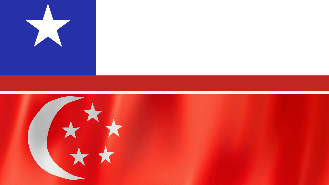 Chile and Singapore flags | Scott Legal, P.C. Chile and Singapore flags