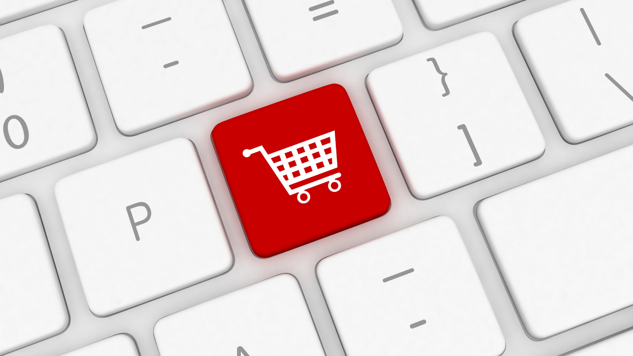 E commerce depicted as a shopping cart on a keyboard | Scott Legal, P.C. E commerce depicted as a shopping cart on a keyboard