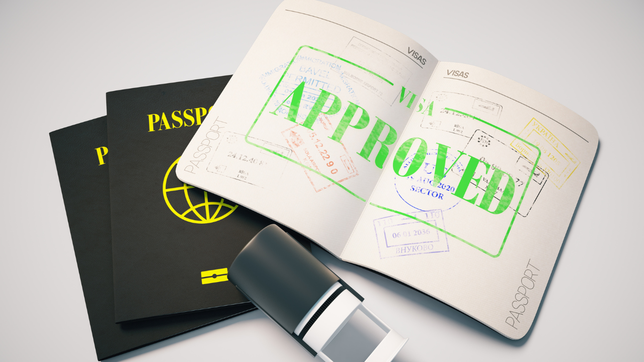 Approved stamp in a passport | Scott Legal, P.C. Approved stamp in a passport