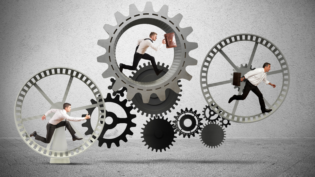 A man running through some gears in a suit | Scott Legal, P.C. A man running through some gears in a suit