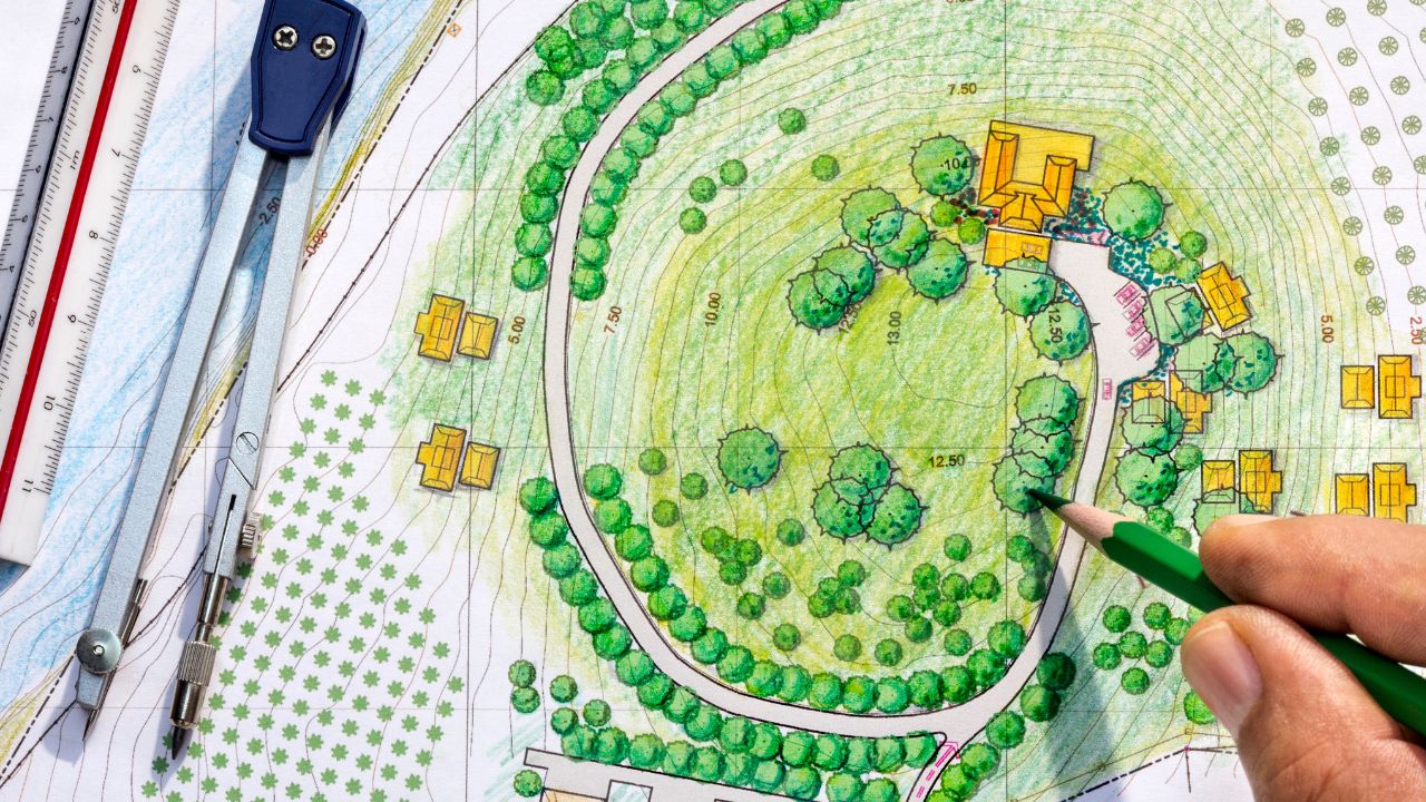 A drawing of a landscaping plan | Scott Legal, P.C. A drawing of a landscaping plan