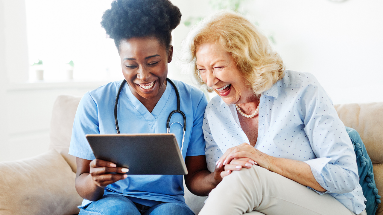 elderly care worker with a patient | Scott Legal, P.C. elderly care worker with a patient