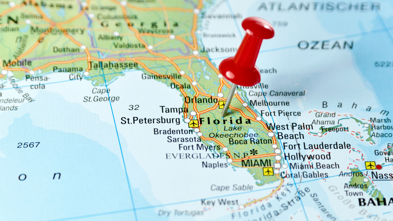 Florida on a map | Scott Legal, P.C. Florida on a map