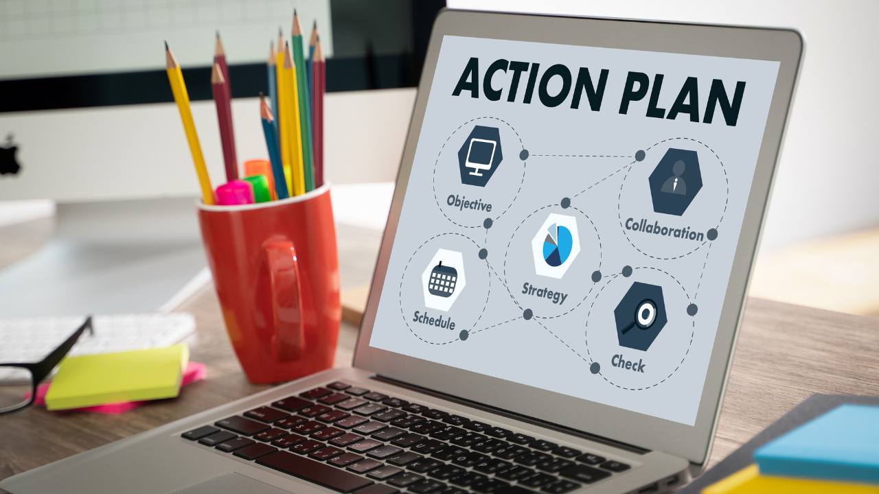 An action plan visual on a laptop | Scott Legal, P.C. An action plan visual on a laptop