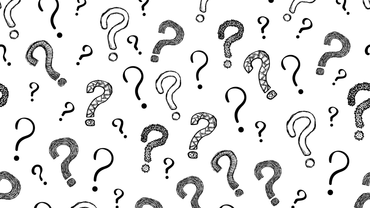 a bunch of question marks in black and white | Scott Legal, P.C. a bunch of question marks in black and white