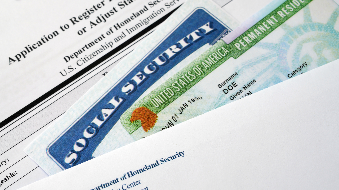 social security card, adjustment of status form, and green card | Scott Legal, P.C. social security card, adjustment of status form, and green card