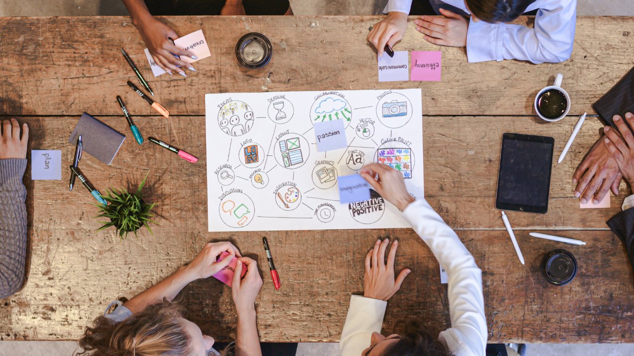 A marketing team brainstorming | Scott Legal, P.C. A marketing team brainstorming