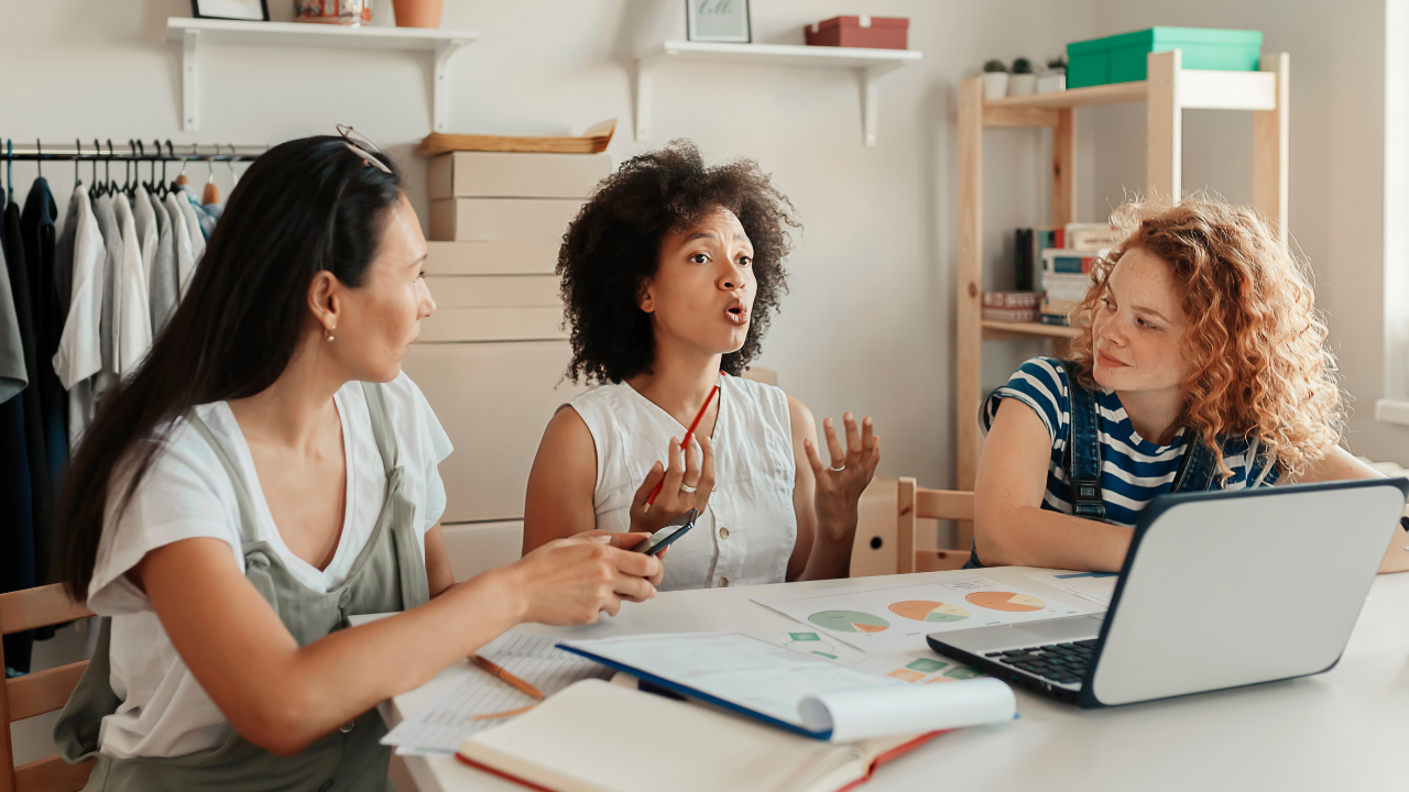 Three entrepreneurs brainstorming | Scott Legal, P.C. Three entrepreneurs brainstorming