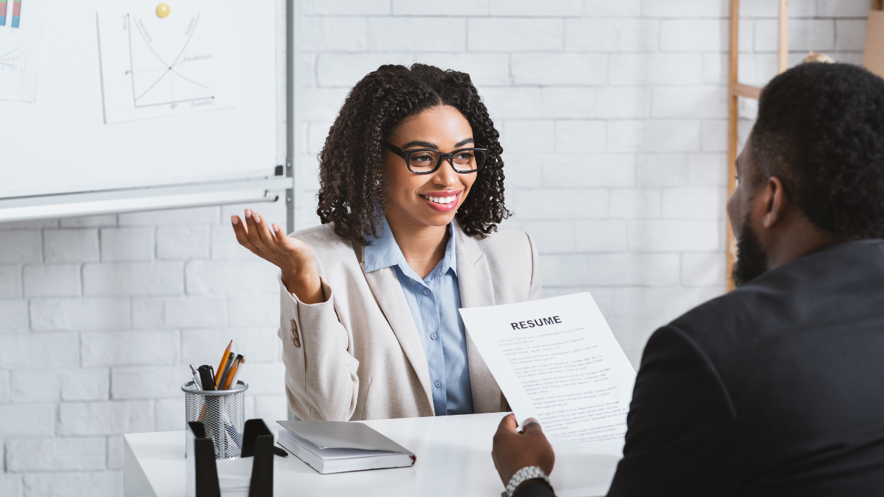A woman on a job interview | Scott Legal, P.C. A woman on a job interview